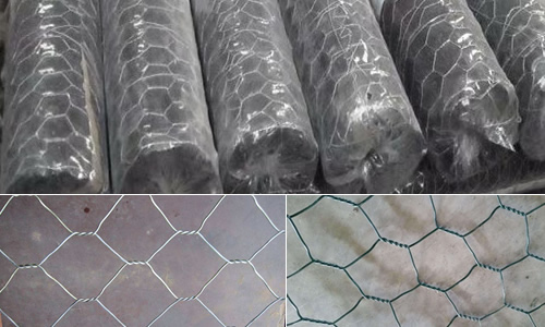 Galvanized Mesh Twist Weave into Hexagonal Holes